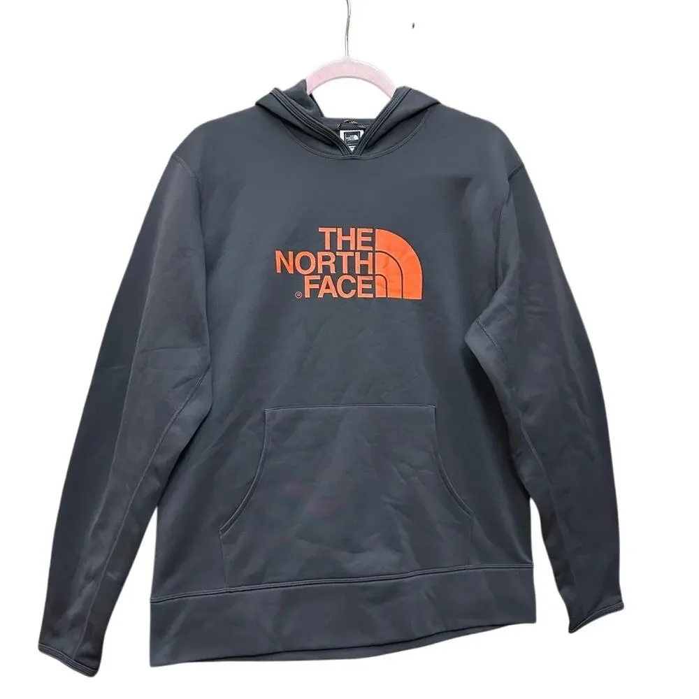 THE NORTH FACE MEN'S DOME LOGO GRAY HOODED SWEATSHIRT PULLOVER SIZE Medium
